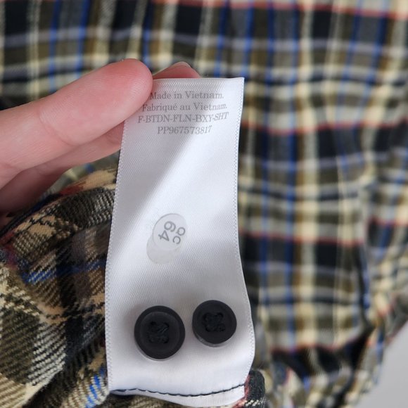 NWT Everlane Plaid Soft Boxy Button Up Flannel Shirt sz XS - Picture 10 of 11